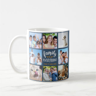 "Family is Everything" Personalised Photo Collage Coffee Mug