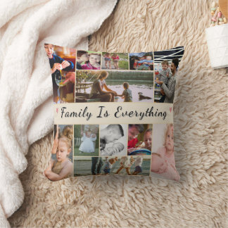 Family Is Everything – Personalised Photo  Cushion