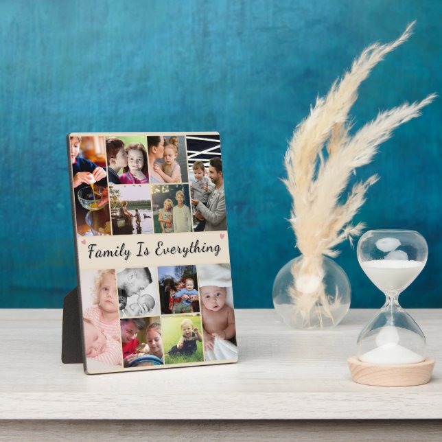 Family Is Everything – Personalised Photo  Plaque (Side)