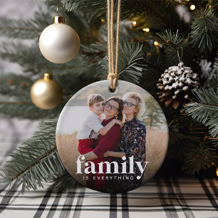 Family Is Everything Photo Ceramic Tree Decoration