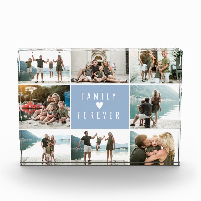 Family is Forever Photo Collage Block EDITABLE (Front)