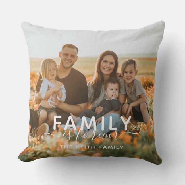 Family Is Forever Photo Cushion (Front)