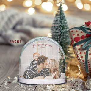 Family is Forever Red Script Christmas Snow Globe