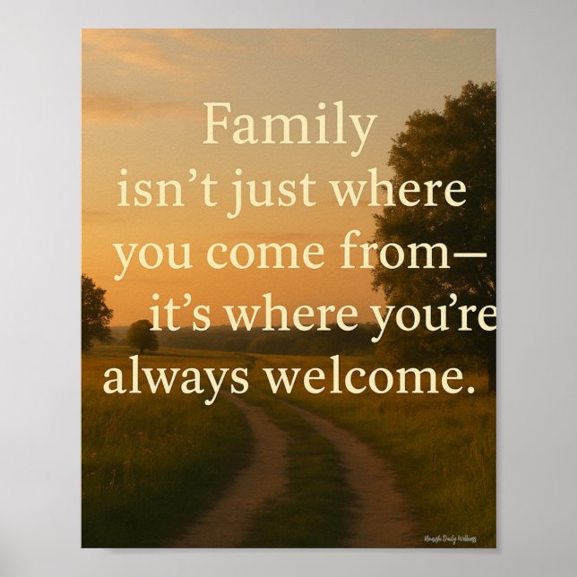 Family is Home Poster (Front)