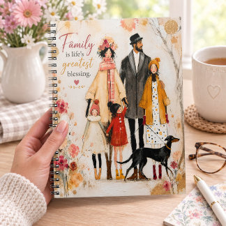 Family Is Life's Greatest Blessing Inspiration Notebook