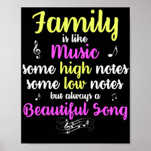 Family Is Like Music Some High Notes Somes Low Poster