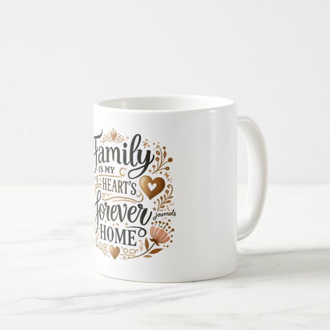 🏡 Family Is My Heart’s Forever Home Coffee Mug (Front Right)