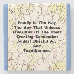 Family Is The Key Stone Coaster
