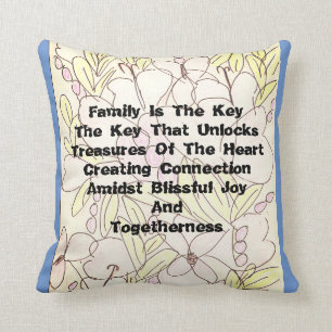 Family Is The Key Throw Pillow