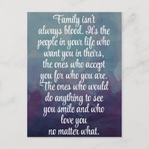 Family Isn’t Always Blood Quote Postcard