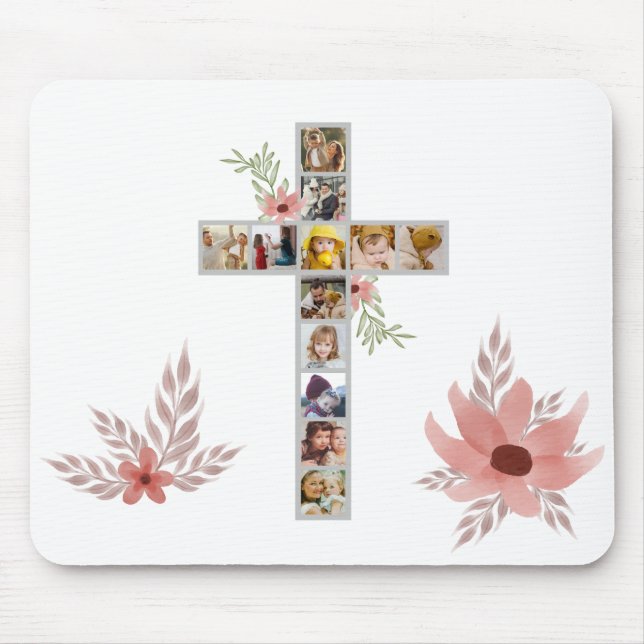 Family Jesus Cross Christian Church Lover Mouse Mat (Front)