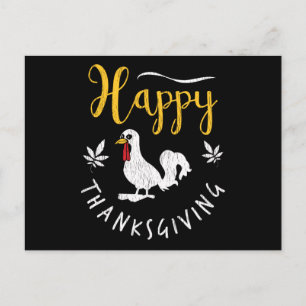 Family Kids Matching Happy Thanksgiving Pajama Postcard