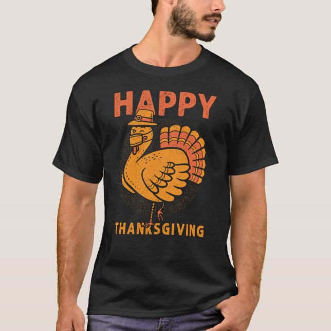 Family Kids Matching Happy Thanksgiving Pajama T-Shirt (Front)