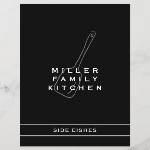 Family Kitchen Side Dish Divider Black & White