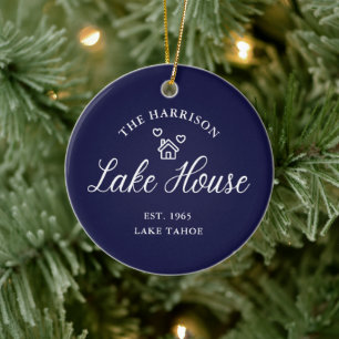 Family Lake House Coastal Custom Decor Ceramic Tree Decoration