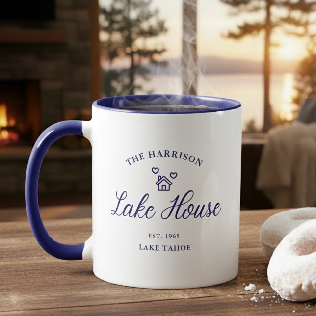 Family Lake House Coastal Custom Decor Mug (Creator Uploaded)