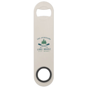 Family Lake House Modern Rustic Boat Oar Pine Tree