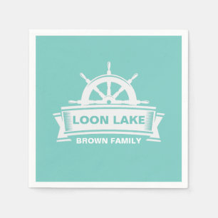 Family Lake House Vacation Napkin