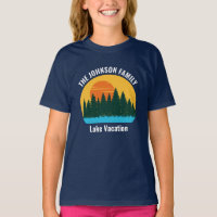 Family Lake Trip Cute Customised Sunset Kids