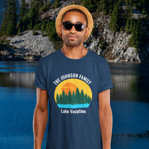 Family Lake Trip Cute Customized Sunset T-Shirt