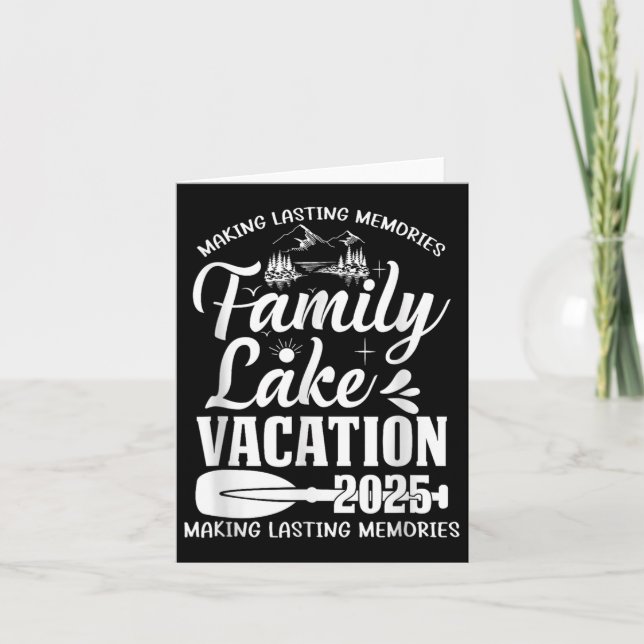 Family Lake Vacation 2025 Family Reunion Trip Squa Card (Front)