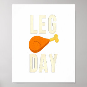 Family Leg Day Thanksgiving Costume For Friends Pa Poster