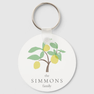 Family Lemon Fruit Tree Name Key Ring