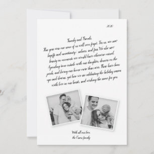 Family Letter Script Coronavirus Holiday Card