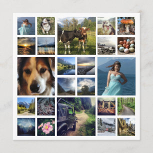 Family Letter with 24 Photos throughout Year Invitation
