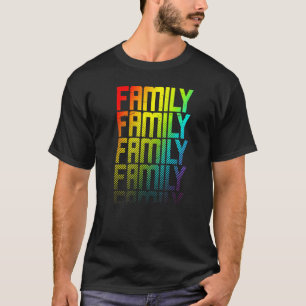 Family Lgbtq+ Rainbow Gay Pride Text Fade Graphic T-Shirt