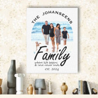 Family Life Love Quote Photo & Black Script Name