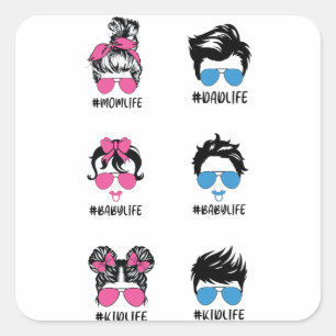 Family life Sticker Pack Dad Kid Baby Mum Life