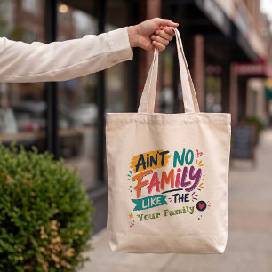 Family Like The Trendy Custom Colourful Quote Large Tote Bag