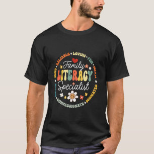 Family Literacy Specialist Reading Squad Dyslexia  T-Shirt