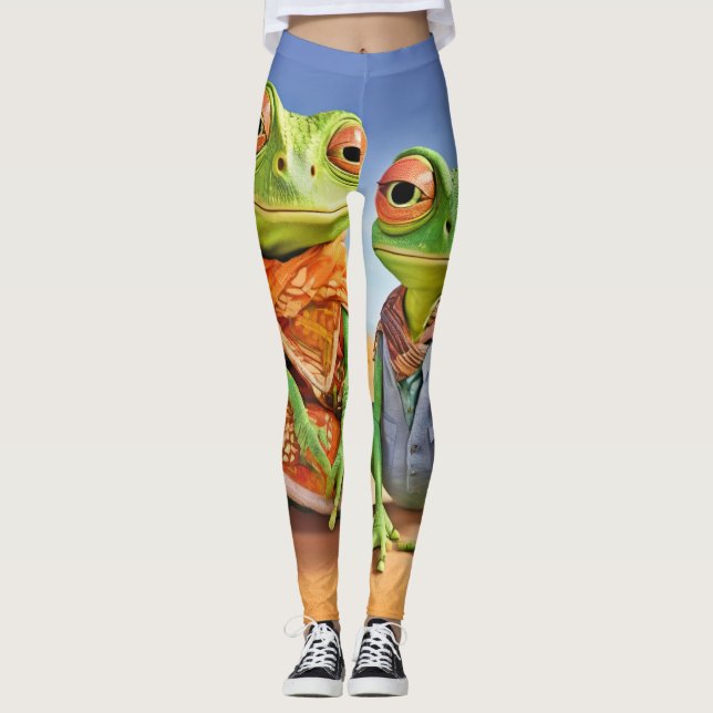 Family Lizard Artwork Leggings (Front)