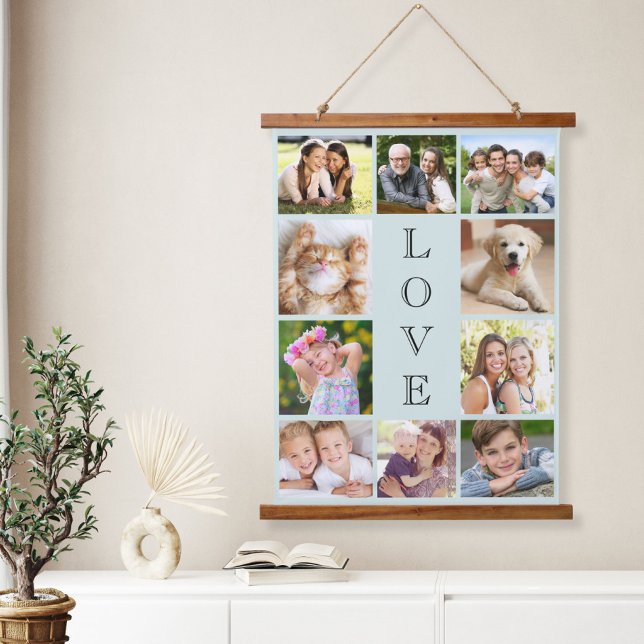 Family Love 10 Photo Collage Hanging Tapestry (Creator Uploaded)