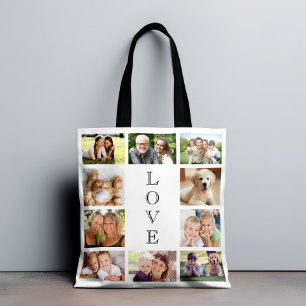 Family Love 10 Photo Collage Tote Bag