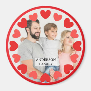 Family Love birthday photo simple modern Magnet
