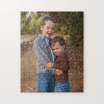 Family Love Brothers Personalised Photo Jigsaw Puzzle<br><div class="desc">customise with your photo for any occasion,  special gift or souvenir from your family vacation. portrait orientation.</div>