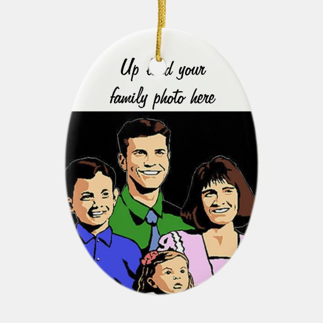 Family Love_ Ceramic Tree Decoration (Front)