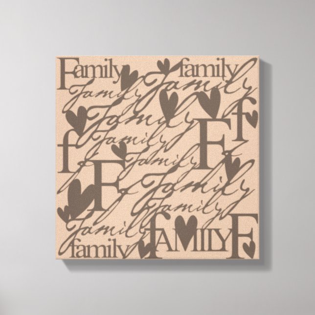 Family Love Custom Canvas Wrap Print (Front)