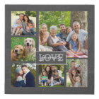 Family Love Custom Photo Collage Modern Chalkboard