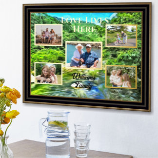Family Love Lives Here Vallarta River South 0366 Foil Prints