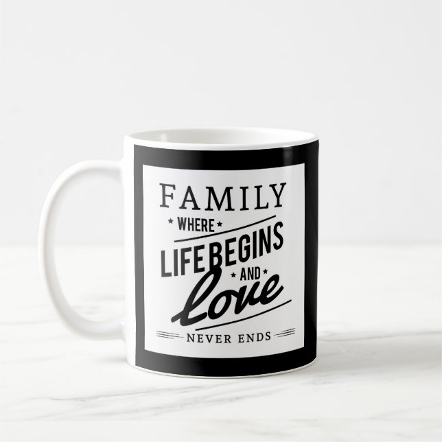 Family, Love, Personalised Photo Coffee Mug (Left)