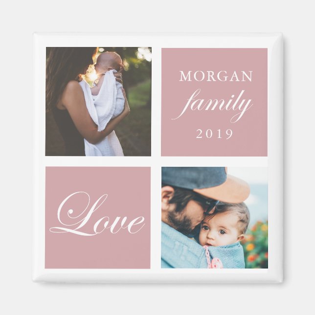 Family Love | Personalised Photo Magnet (Front)
