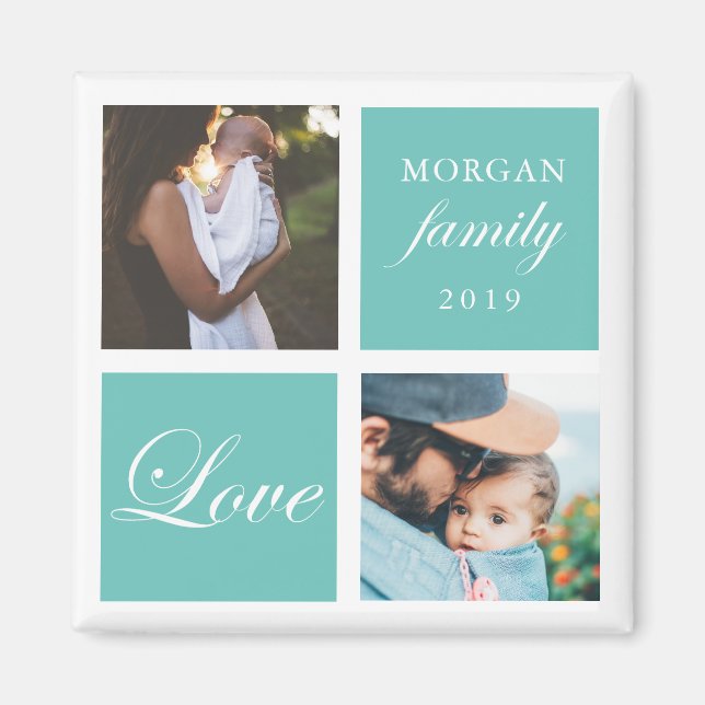 Family Love | Personalised Photo Magnet (Front)