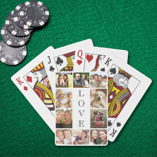 Family Love Photo Collage Playing Cards