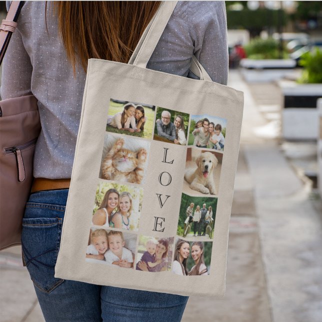 Family Love Photo Collage Tote Bag (Creator Uploaded)