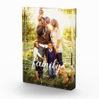 Family Love White Script Vertical Photo