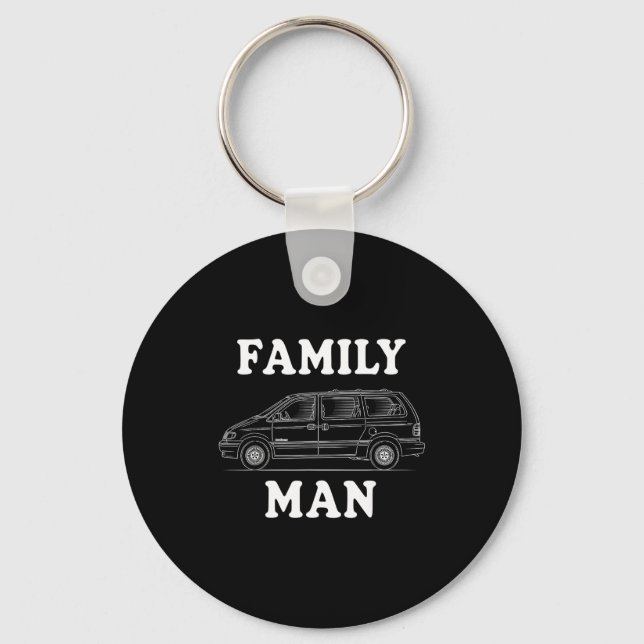 Family Man Minivan Humor For Proud Dad Life Fans C Key Ring (Front)